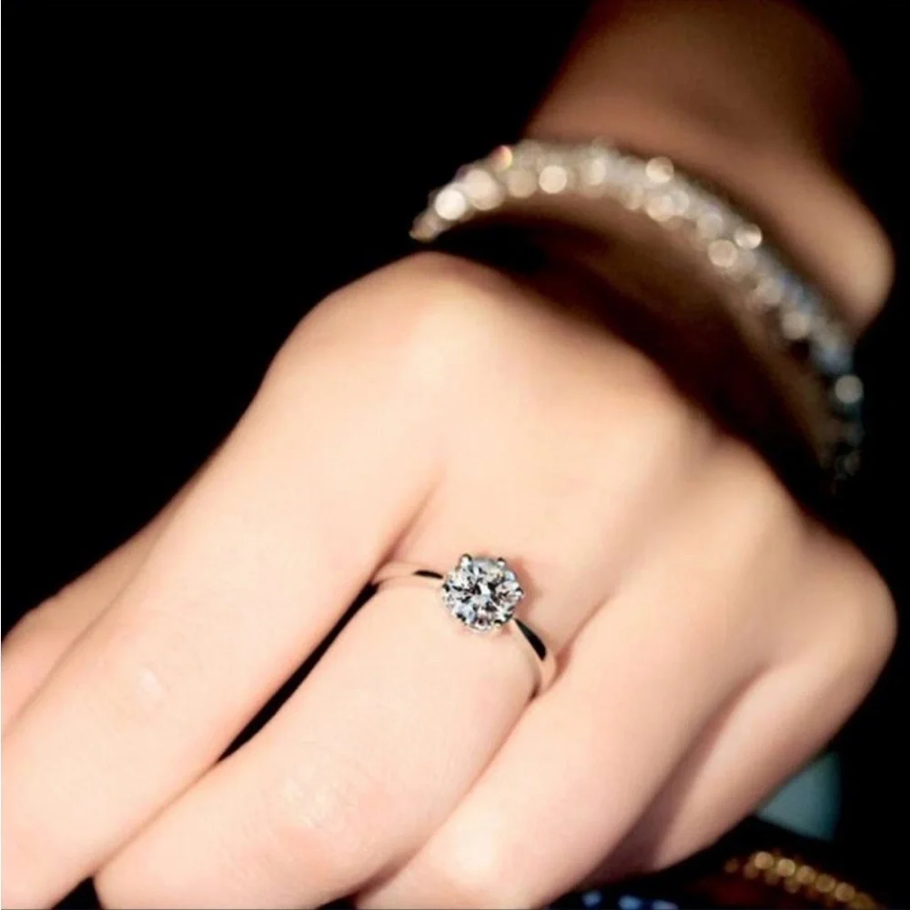 Sterling Silver plated CZ ring